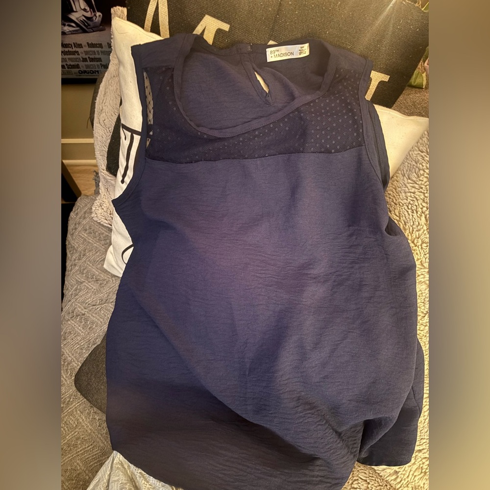 89th & Madison Dark Blue Top